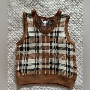 Brown sweater vest